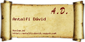 Antalfi Dávid névjegykártya